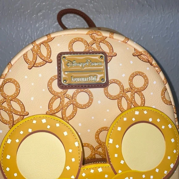 Loungefly Disney Parks Mickey Mouse Pretzel Backpack - Picture 2 of 5
